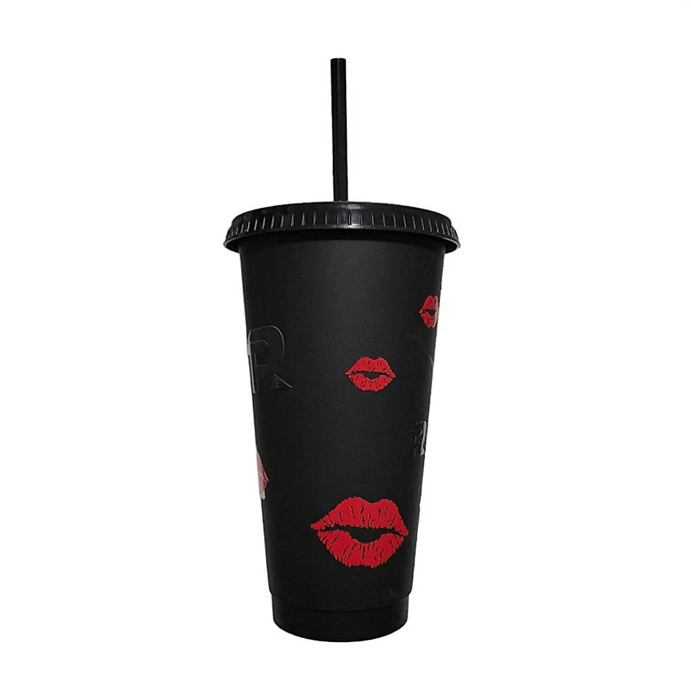 JOP Fuerza Regida Plastic Cup Tumbler 24oz Black Red